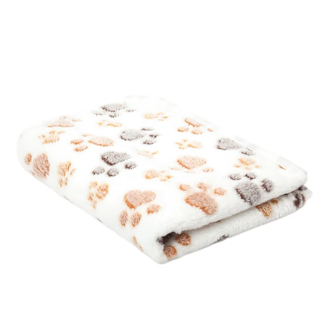 Soft Pet Puppy Blanket High Quality Flannel Dog Sleeping Blanket Paw Print Pattern Cartoon Pet Warm Comfortable Blanket Cat Mat 5