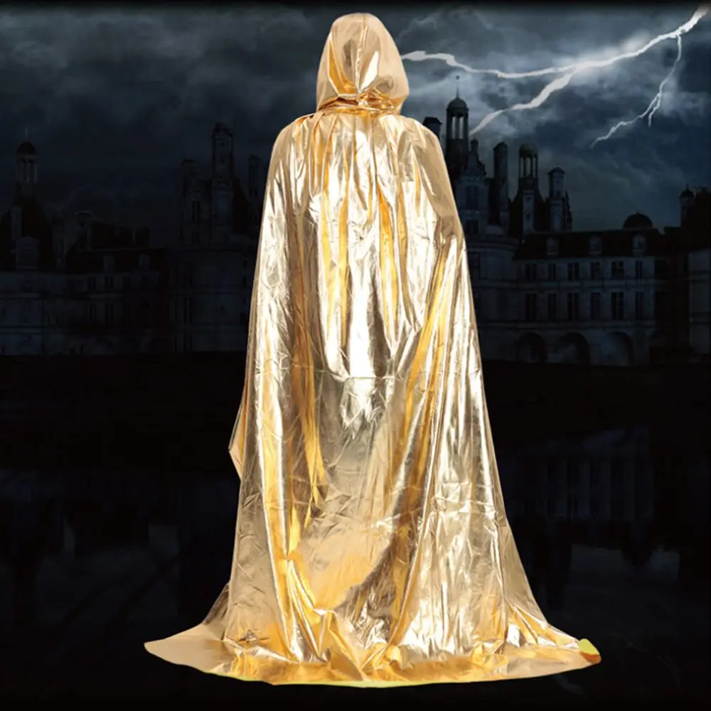 Costume Cosplay Props Cool Adult Halloween Witch Wizard Party Coat Robes Grim Reaper Cloak Hooded Cloak