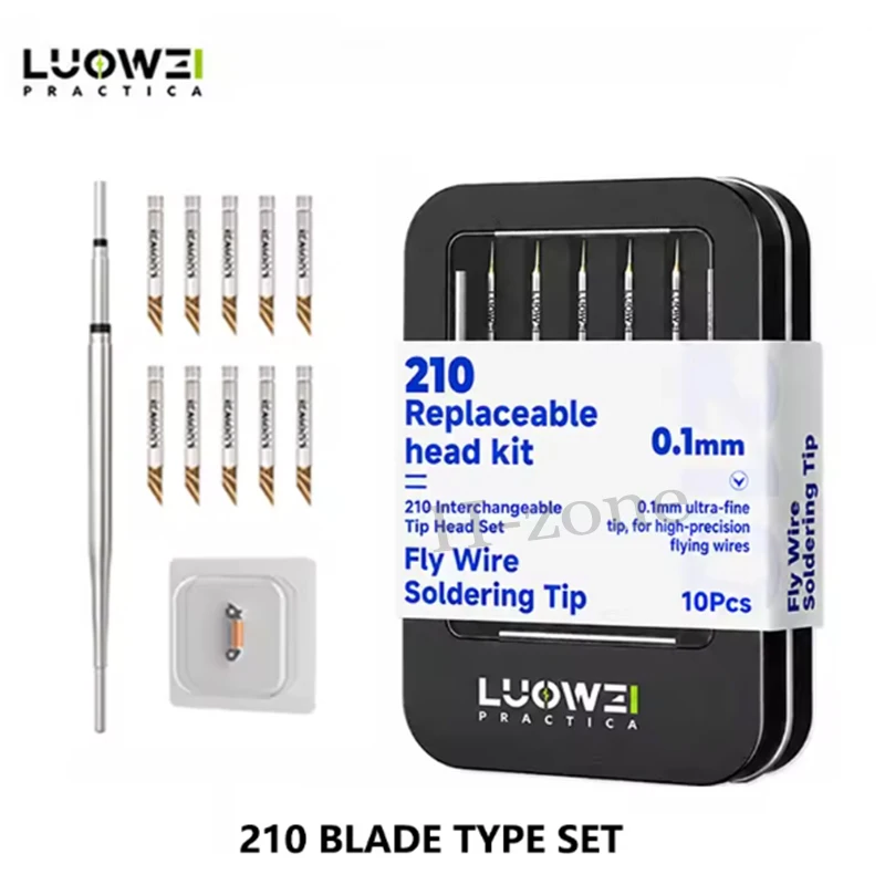 LUOWEI LW-210F Flying Wire Spezialisierte Spitze für Lötarbeiten 0,1mm ULTRA-FEIN Austauschbare Jumper-Lötspitze Heizt schnell auf
