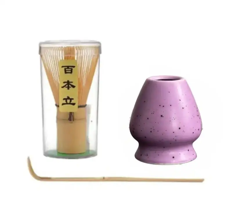 Tea Whisk 1/2/4/6pcs Matcha purple Teaware Japanese Ceremony Bamboo Chasen Tea Tool Brush Exquisite Matcha Kit for Teaset