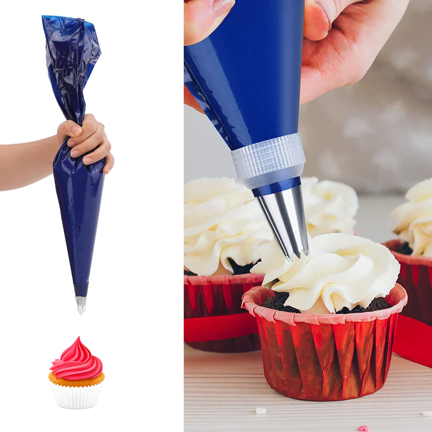 

50pcs Pastry Bags Disposable Icing Bag Thick Piping Bag Baking Accessories and Tools Cake Baking Tool Patisserie Professionnel