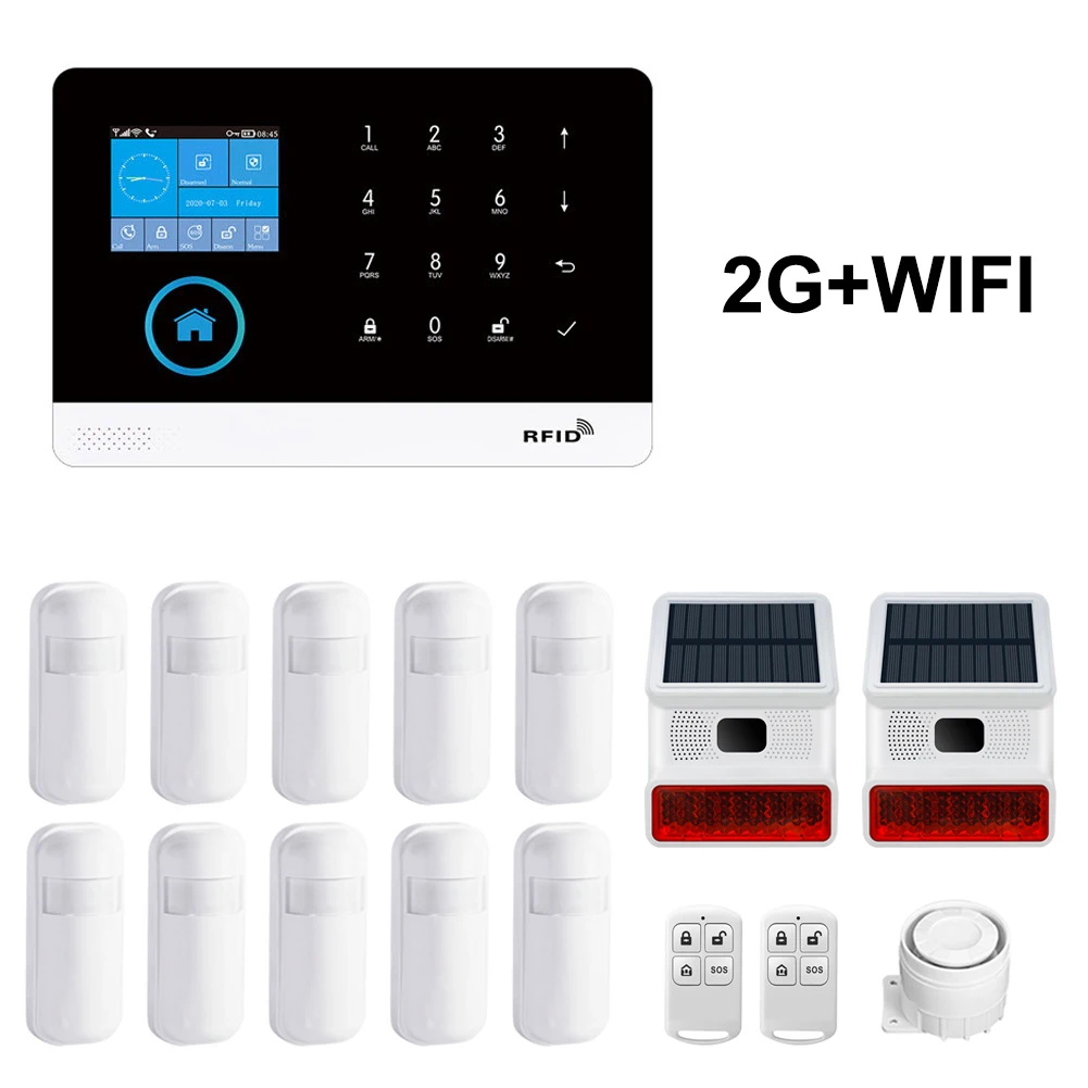 433MHz Wireless WIFI 2G GSM Home Security Alarm Host Kits DIY Accessories For Tuya Smart App Control Burglar System