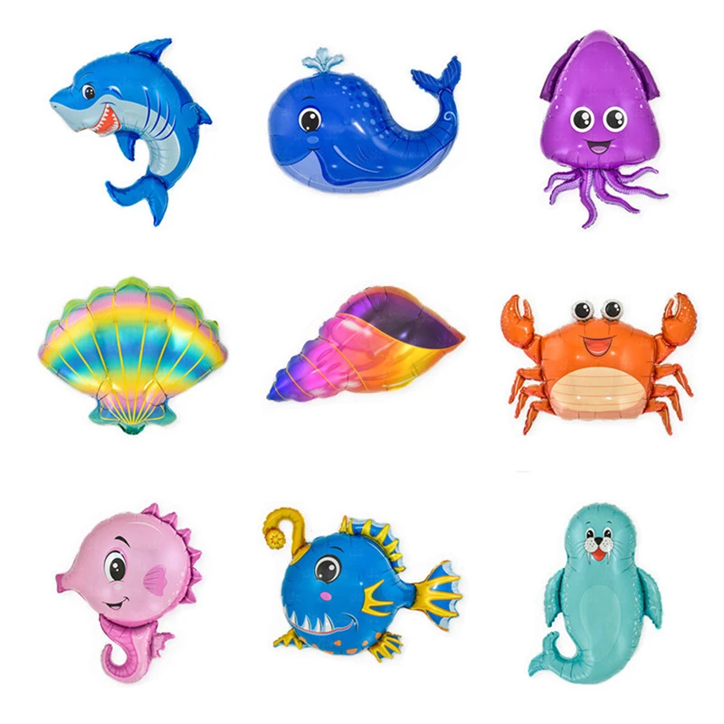 Globo De Película De Aluminio Zoo Animal Ballena Ocean, 5 Un | Cuotas