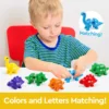 13-Piece Dinosaur Alphabet Snap Toy, Educational Puzzle, Gender Neutral Language Learning for Kids Aged 3+ 5