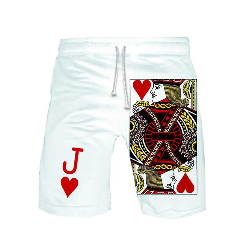 Playing Cards Poker K A Sport Running Short Pants KING QUEEN Swimming Trunk Pants Quick-drying Movement Surfing Shorts Swimwear 3