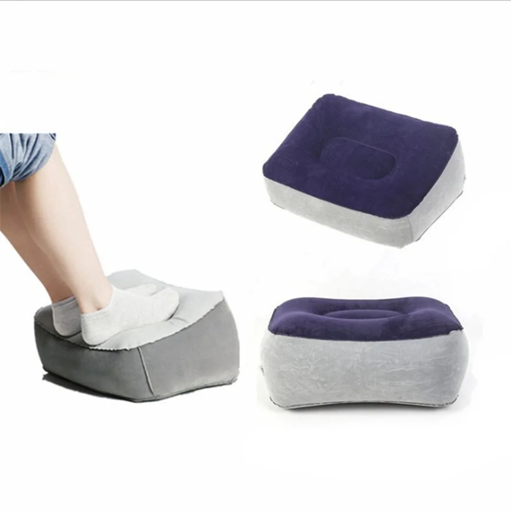 

Foot Rest Cushion Inflatable Footrest Stool Pillow Travel Throw Pillows for Couch