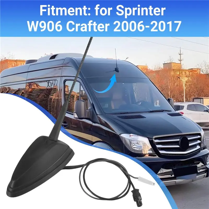 HOT-안테나 지붕 장착형 라디오 안테나 A9068200475 메르세데스 스프린터 W906 VW Crafter 2006-2017 2E0035507,안테나 지붕 장착형