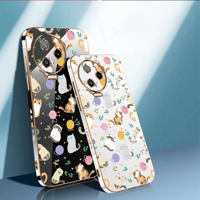 Casing Infinix Note 12 Pro Note 12I Note 8 Note 11i Note 10 Note 11s Note  11 Pro Note 8I Smart 5 Smart 6 Square Case, Diamond Butterfly Luxury Golden  Decoration Shockproof