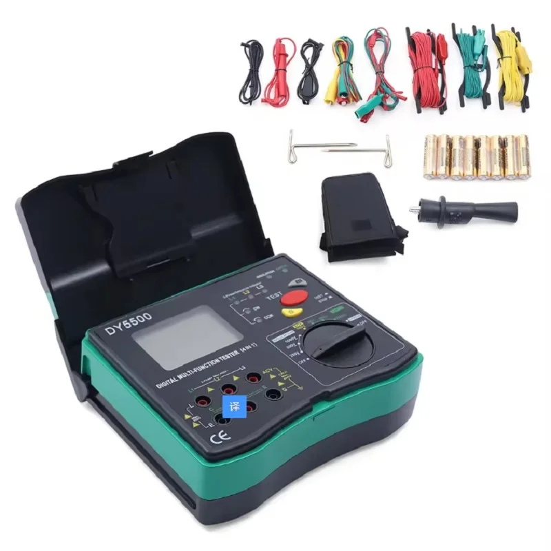 DY5500 4-in-1 Digital Multifunction Tester-Resistance, Insulation, Earth, Voltmeter & Phase Indicator