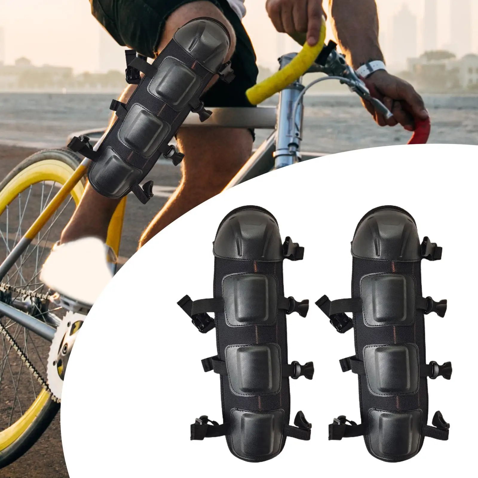 DUDOK Genouillères moto | Protège-tibias aux genoux réfléchissants |  Genouillères en PU pour véhicule électrique, pour jambières, imperméables