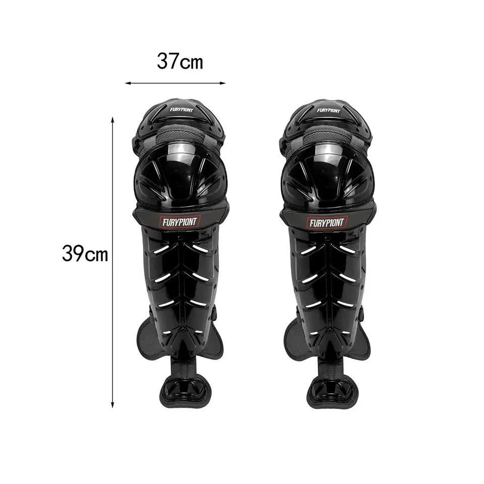 Protège-jambes De Baseball / Softball – Lot D'une Paire, ABS Noir, Taille 39,37 Cm, Neuf