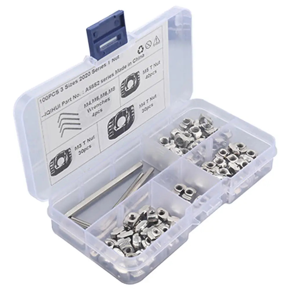 Description Picture 2 of itemThread T Nuts Carbon Steel Hammer Head Fastener Nut Hammer Nut Block Square Nuts With Wrench Carbon Steel T-Slot Nut Slider Nut