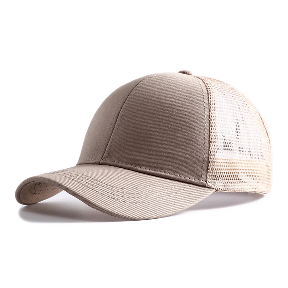 baseball cap new summer camouflage mesh trucker hat snapback cap chapeau Femme fashion messy hair bun ponytail baseball caps for women