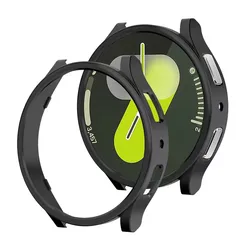 Protective Hard Bumper Shell for Smartwatch - Crystal Clear PC Cover Case (Black)