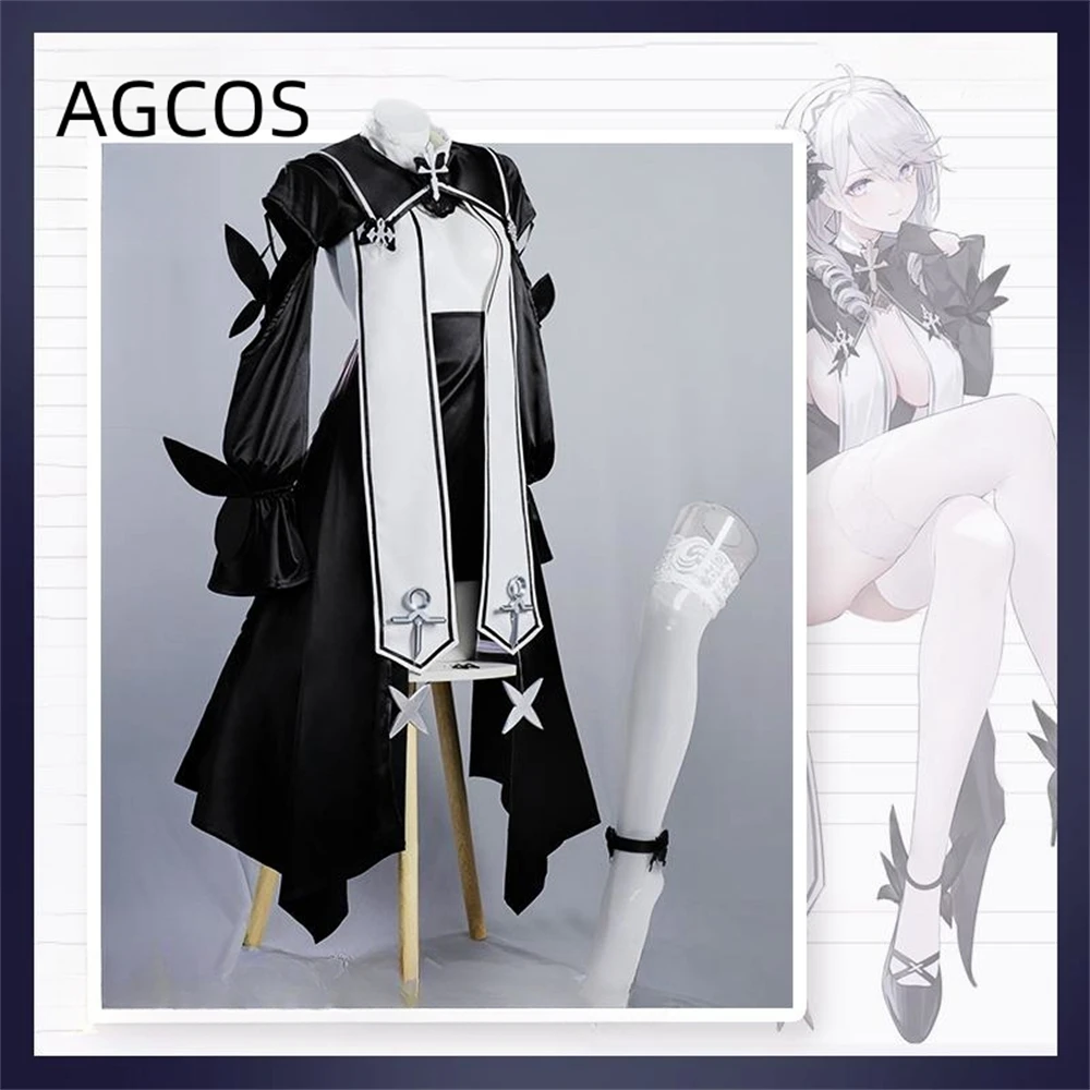 

AGCOS Azur Lane META Nun Cosplay Costume Game Woman Nun Dress Halloween Roleplay Sexy Uniforms Costumes