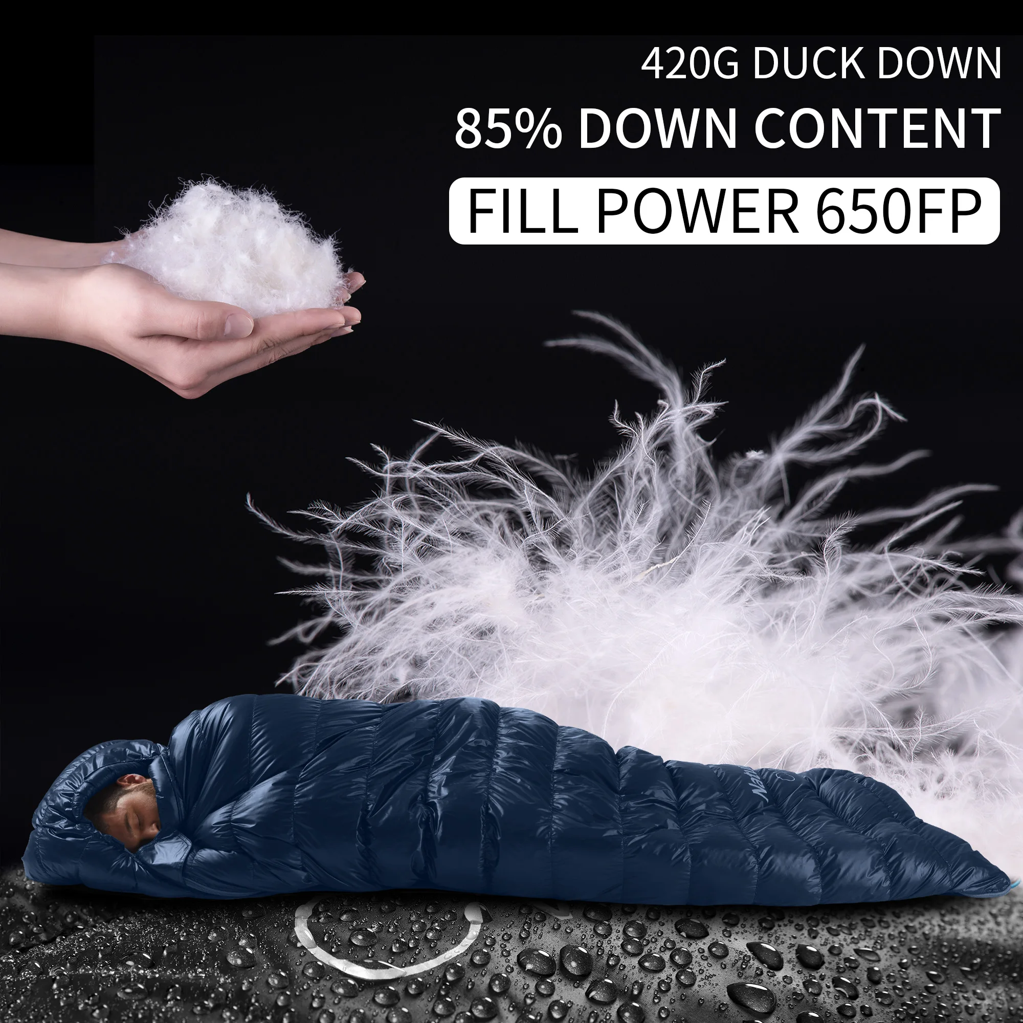 Naturehike Snowbird 7 Sleeping Bag Mummy Duck Down Ultralight Camping Winter Warm Sleeping Bag 2