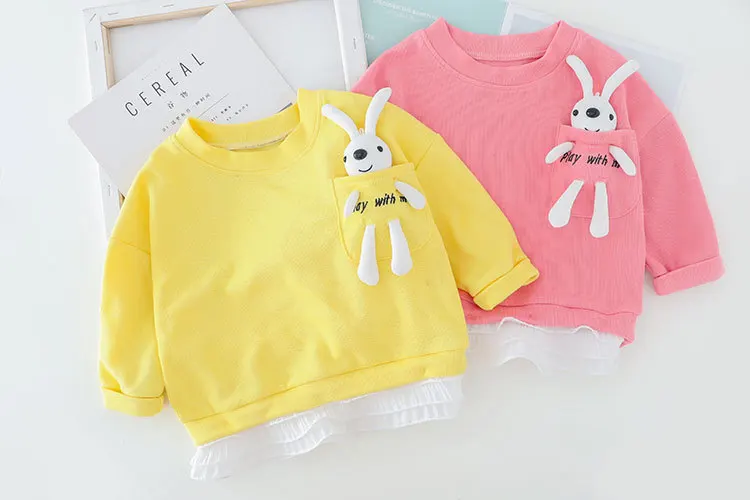 Fashion Toddler Girls Autumn Clothing Sets Baby Girls Clothing Sets Kids Sports Cartoon Sweatshirts Pants 2 Piece Suits