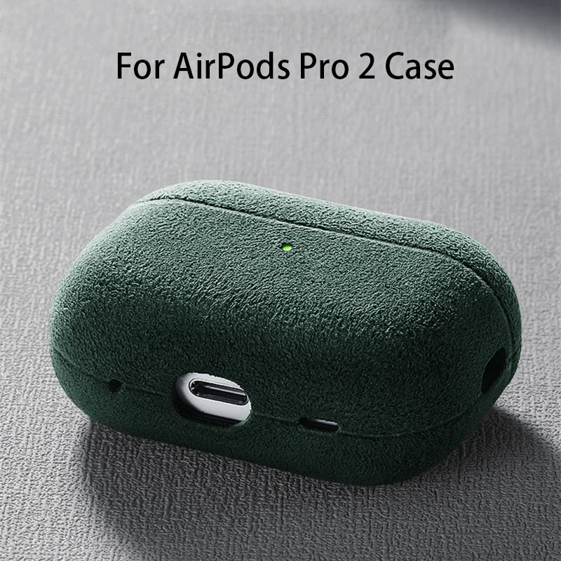 

Итальянская Алькантара для Apple AirPods Pro 2, Мягкий защитный чехол для AirPods Pro 2-го поколения, кожаные чехлы для наушников