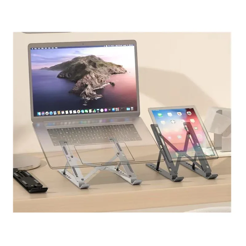 Portable Aluminum Laptop Stand Foldable Lap Top Base Notebook Support Computer Bracket For Macbook Air Pro Holder Accessories - 5