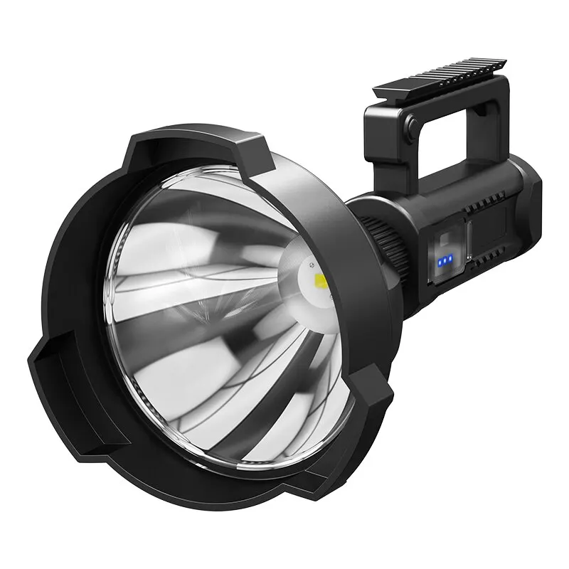 LED Flashlight Portable Strong Light Long-range LED Flashlight USB Output Rechargeable Hand Lamp High Power Handheld Searchlight