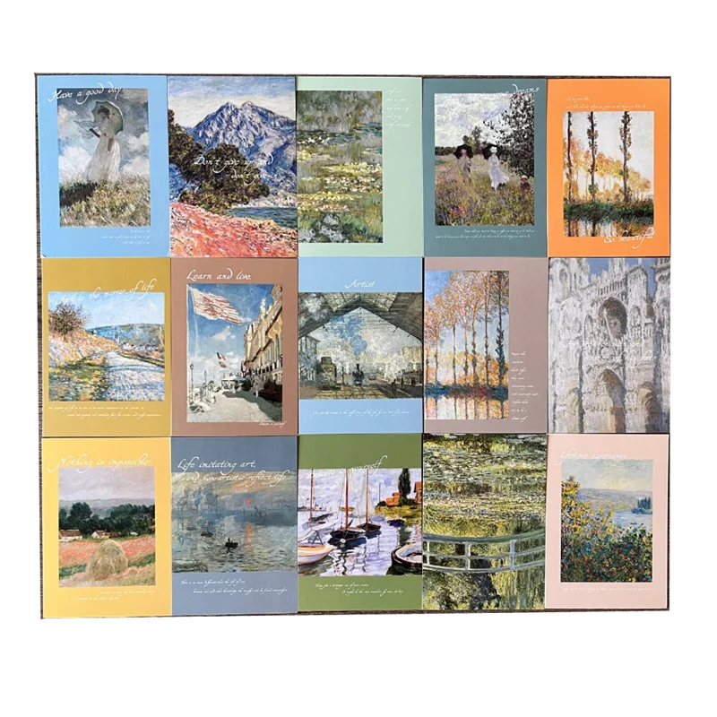 15 Sheets/Set Art Museum Series Postal Card Famous Artists