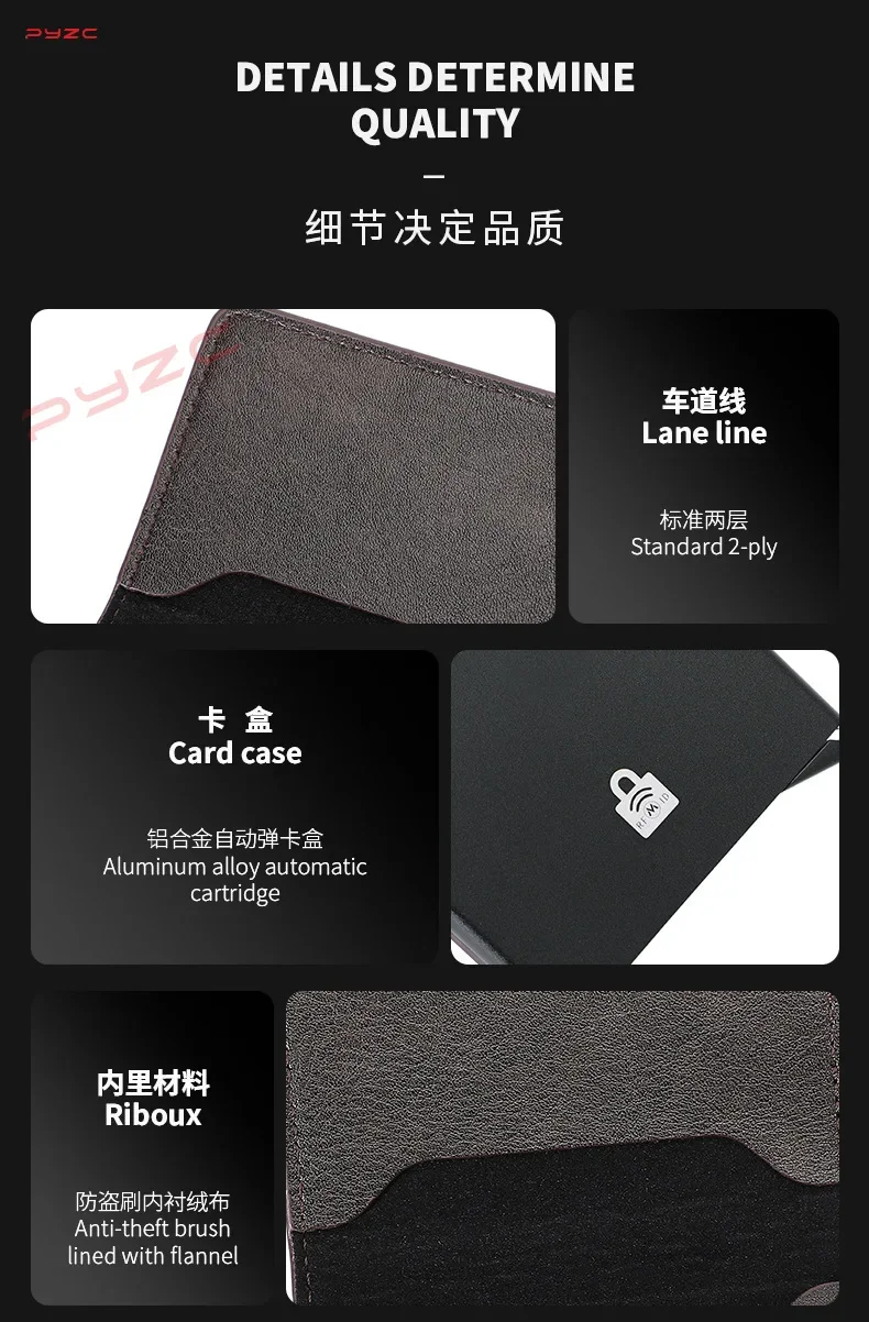 Carbon Fiber Card Holder Case Men Wallets Black PU Leather Voor Lynkco Lynk & Co 05 06 5 6 Lynk Co 05 06 01 Auto Accessories car card holder