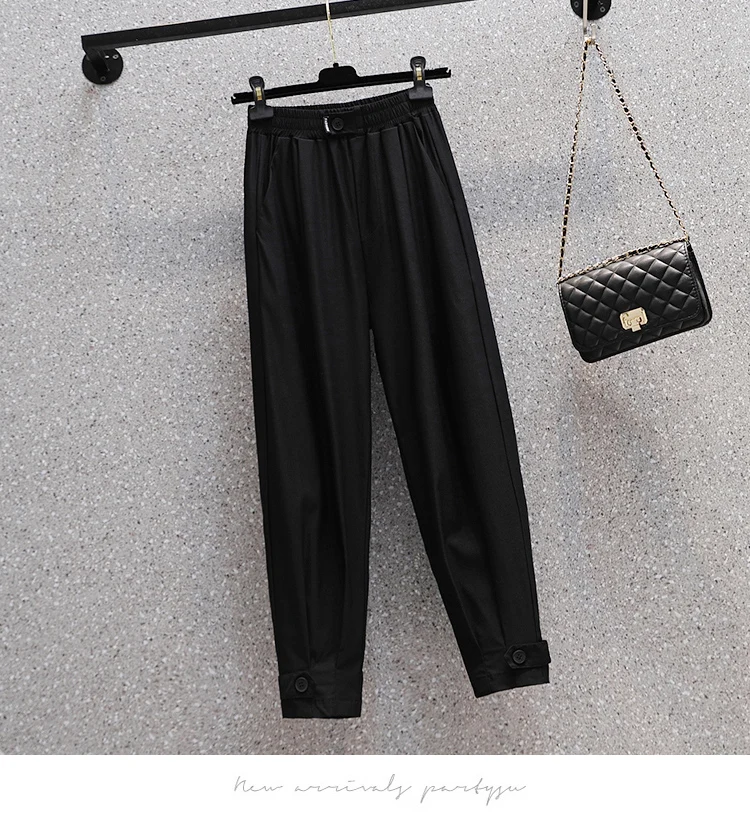 Women Spring and Autumn Elegant Straight Pants For Women Casual High Waist Stretch Ankle-Length Trousers Womens Plus Size XL-5XL adidas track pants