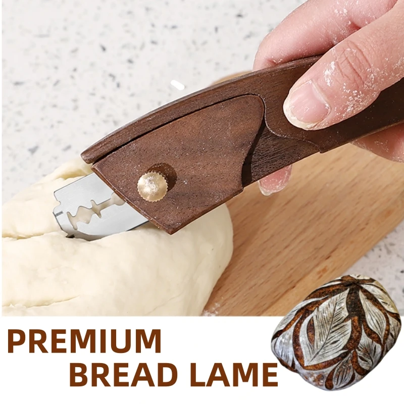 Baking Tool Magnetic Wooden Bread Lame Dough Scoring Tool