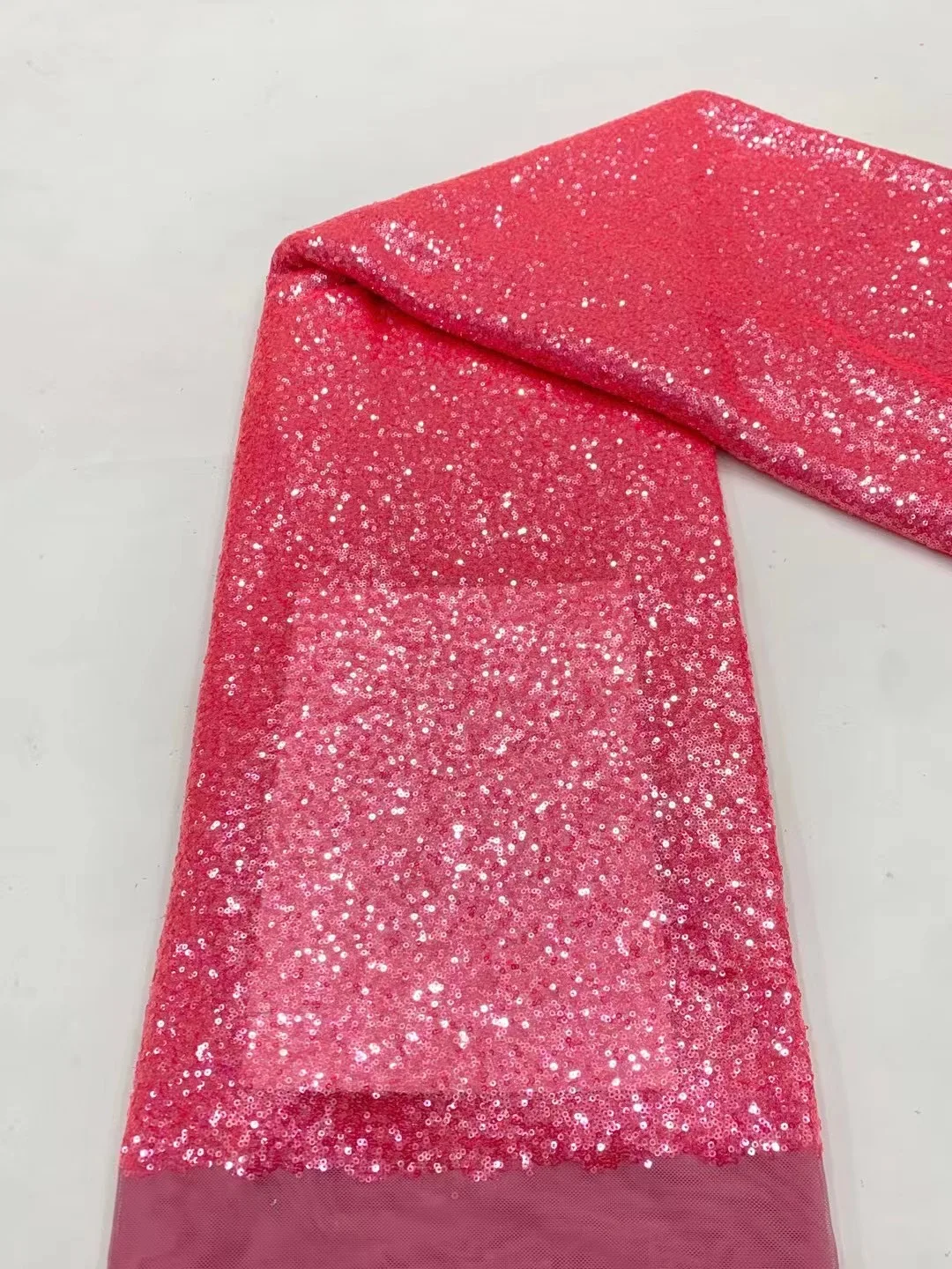 

2023 High Quality Luxury French Tulle Sequins Net Lace Fabric African Sequins Lace Fabric for Nigeria Wedding Dress Party XB5629