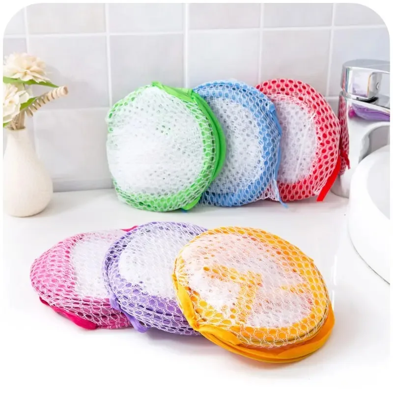 Portable Nylon Mesh Laundry Storage Basket for Home Use