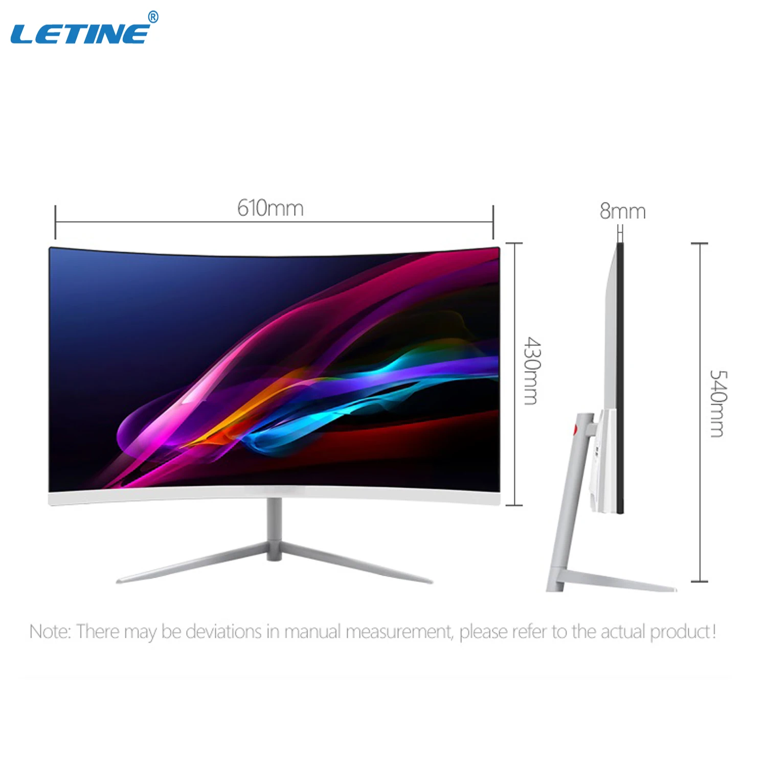 YYHC LED ̹ , Ŀ ũ  Ƽ, 27 ġ, 1k, 144HZ, 2K, 165HZ