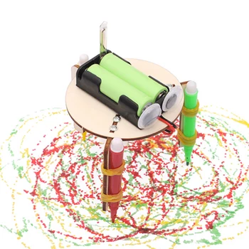 DIY Kits Graffiti Robot Model Science Toys for Children Make Vibration Graffiti Novelty Educational Toys Assembling Model Kits 4