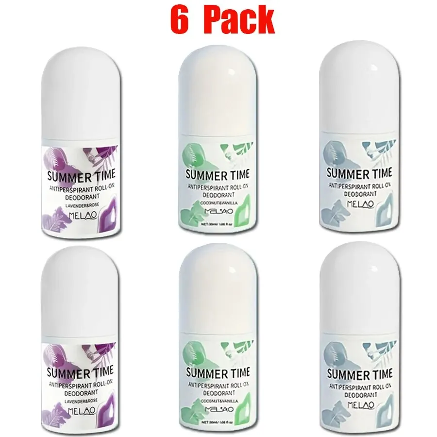 MELAO Aluminum Free Mineral Deodorant Roll-On for Women & Men Paraben Free Certified Cruelty & Vegan Deodorant 6 Pack deodorizing stick deodorant cream deodorant lotion deodorant stick deodorant spray