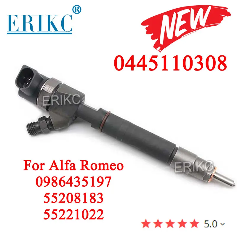 

0445110308 New Diesel Fuel Injector 0986435197 Sprayer Nozzle Assy 0 445 110 308 for Bosch Alfa Romeo 55208183 55221022