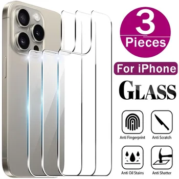 1-3PCS Vetro Temperato Dello Schermo Posteriore Per iPhone 17 16 15 12 14 13 Pro Max 14 16 15 Plus 12 13 Mini Telefoni Pellicole Della Protezione Dello Schermo