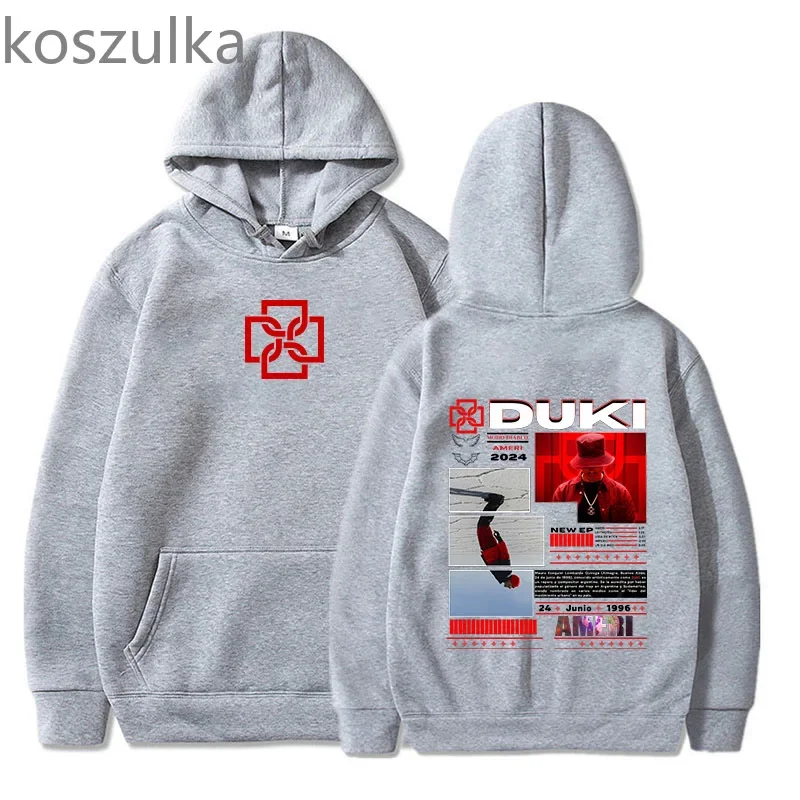 Duki Ameri World Tour 2025 Hoodie Unisex Fans Print Sweatshirts Long Sleeve Autumn Winter Fleece Unisex Streetwear Hip Hop Tops 6