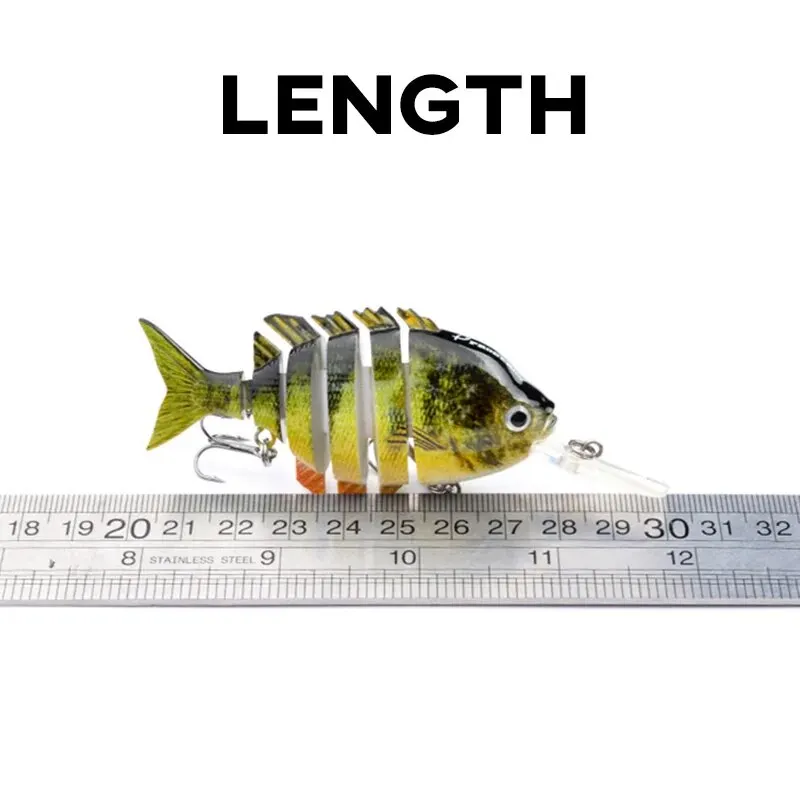 متعددة صوتها المتذبذب الصيد إغراء 10 سنتيمتر 14 جرام الاصطناعي الصلب الصيد الطعم 6 قطاعات بيونيك اللسان الطويل البلطي سويم ل باس