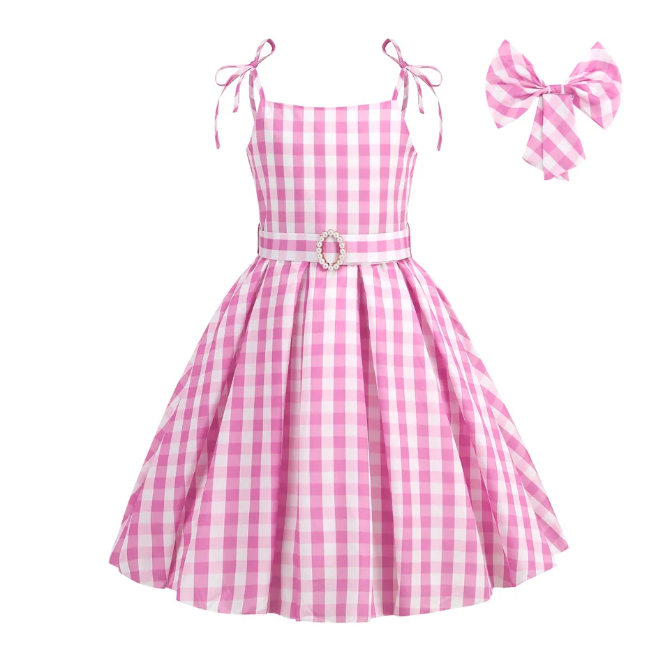 Girls Plaid Summer Dress 2