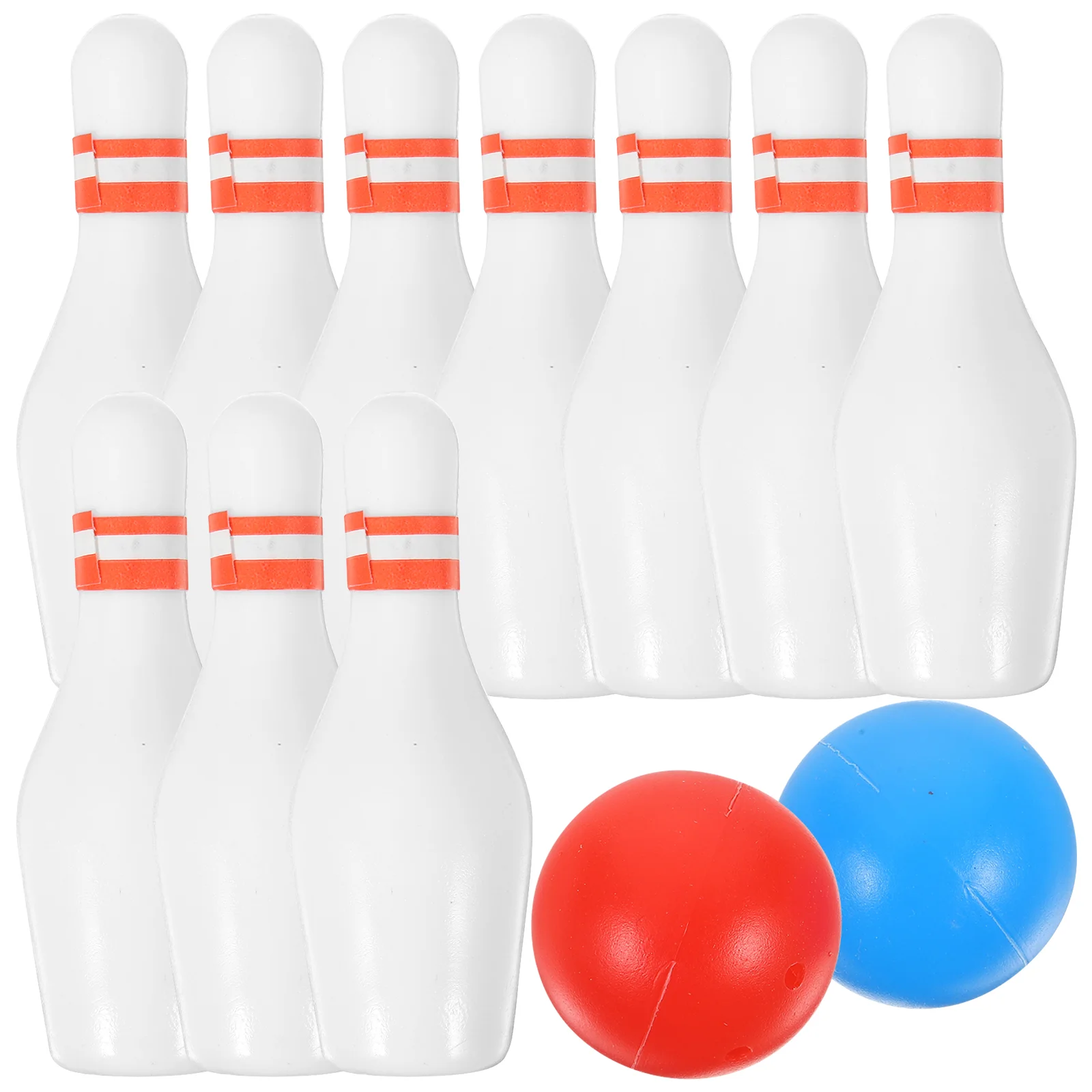 

2 Sets Bowling Ball Outdoor Decor Toy Mini House Small Resin Fashion Miniature Model Adorable Accessory Travel