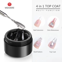MSHARE 150ML Rhinestones Top Coat No Wipe Without Sticky Layer 3D Water Drop UV Gel Rhinestone Glue Multifunction In 1 2