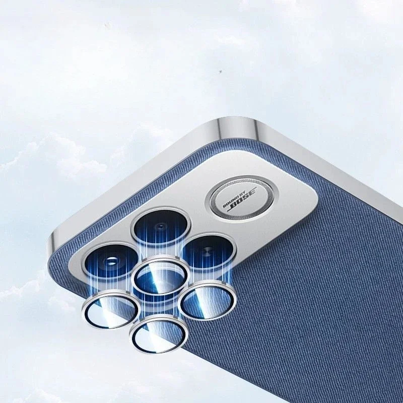 Enhanced Camera Lens Film with 9H Tempered Glass Screen Protector and Metal Ring