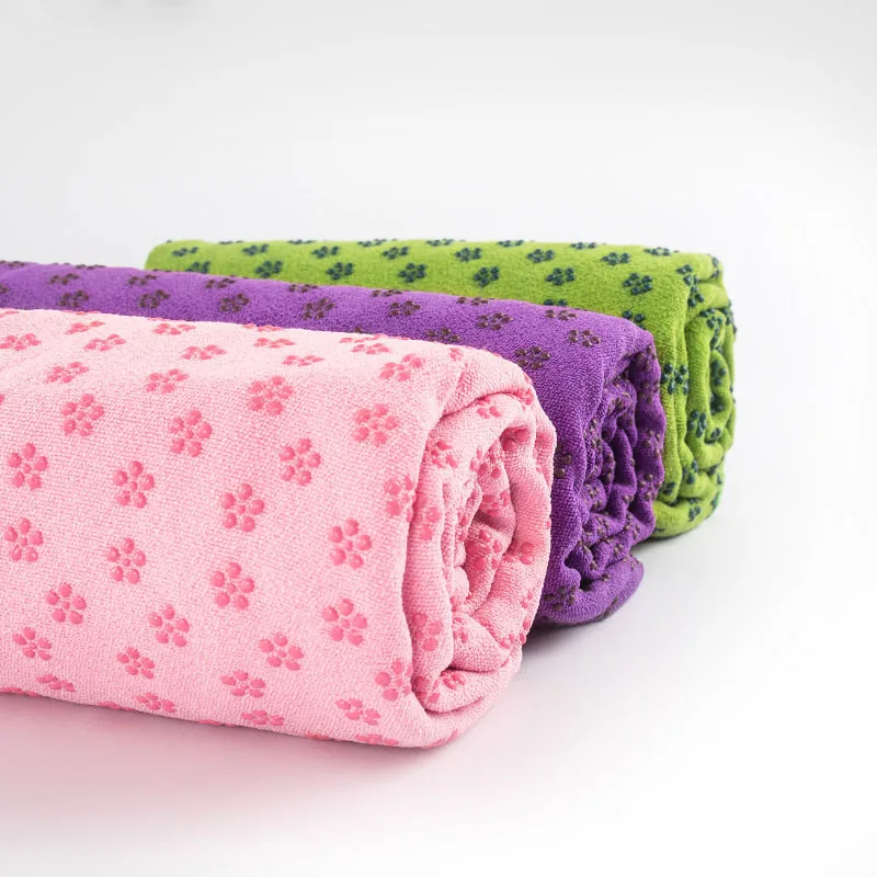 Non Slip Hot Yoga Towel Pilates Mat Yoga Blanket Sweat Absorbent Portable Fitness Meditation Mat Sports Workout Travel Blanket 6