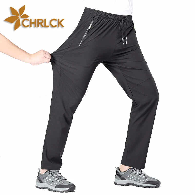 Hiking Pants CHRLCK Men's Camping Hiking Pants Summer Quick Dry Trekking Climbing Fishing Sport Outdoor Trousers Women Large Size