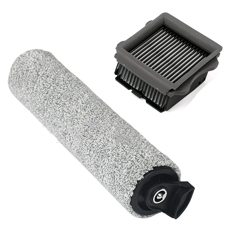 

9X Replacement Roller Brush And Filter Kit Compatible For Tineco Floor One S3 And Ifloor 3 Cordless Wet Dry Vacuum