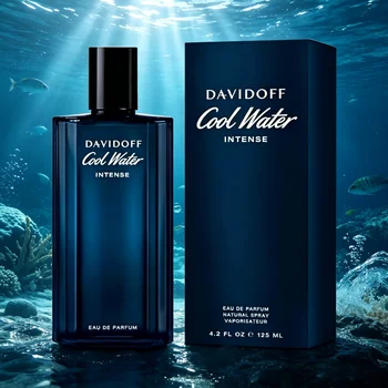 Davidoff Cool Water Intense Eau de Parfum for Men, Refreshing Aquatic Woody Scent, Sophisticated Design, Perfect Holiday Gift 1