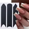 6pcs/Set French Tips Nail Stickers Curved Stripe Nail Art Guides Airbrush Stencils Tape Template Auxiliary French Manicure Tools 2
