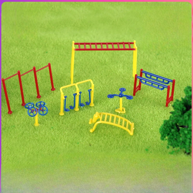 

DIY Handmade Sandtable Building Model Material Scene Simulation Community Leisure Square Park Model Fitness Equipment