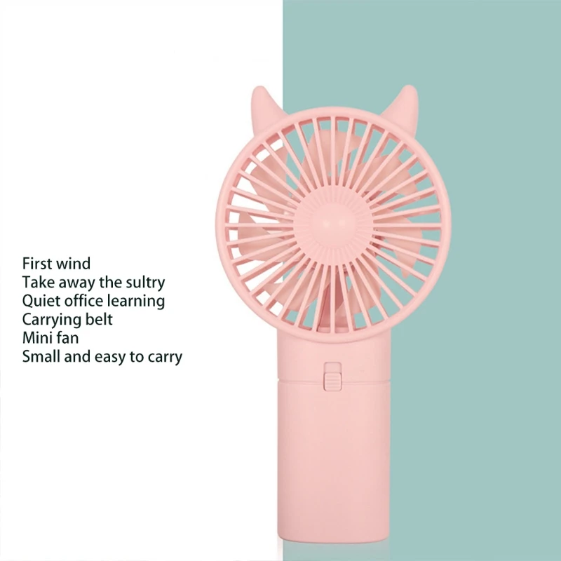 Handheld Mini Fan, Hand Fan, Portable Battery Powered Pocket for Indoor, Outdoor, Office, Travelling, Line up, Home N7MC