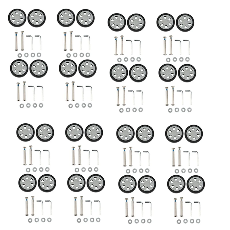 rouleaux-de-poulie-de-valise-d'avion-de-roues-d'accessoires-de-bagage-new-32x-usure-muette-de-roue-reparation-de-pieces-de-degre-55x12mm