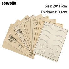 

8 Types DIY Pattern Tattoo Practice Skin Permanent Makeup Eyebrow Lip Microblading Training Fake Skin Body Art Tattoo Accessory
